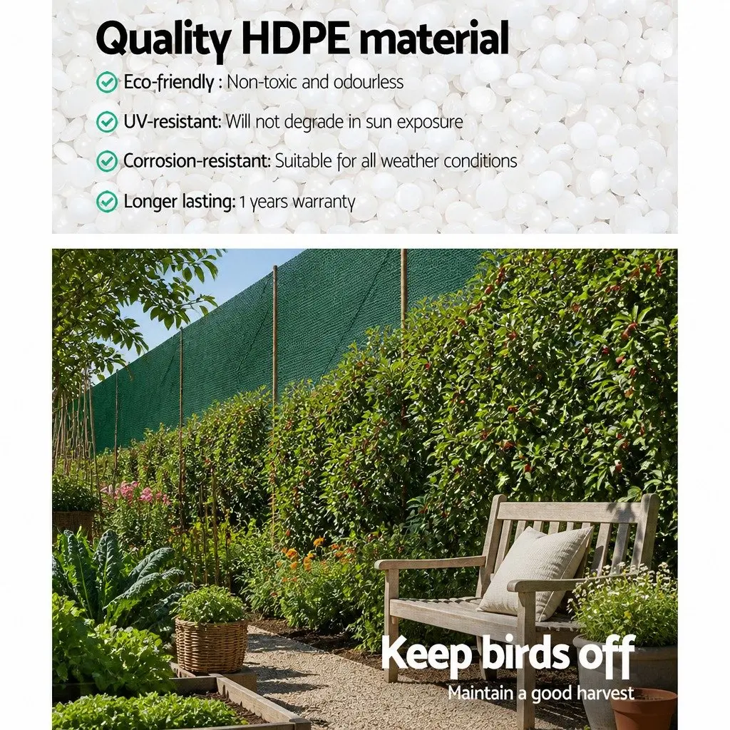 Shade Cloth 90% UV-Stabilised Knitted Fabric 1.83m x 30m Roll Green