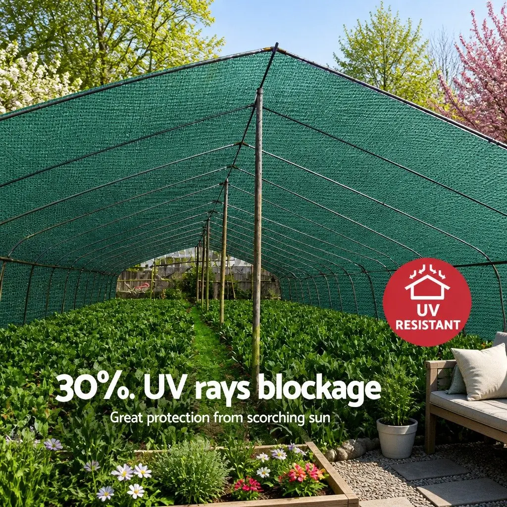 Shade Cloth 30% UV Block Heavy Duty Green 1.83m x 30m for Garden Greenhouse