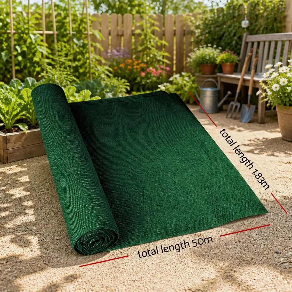 Shade Cloth 50% UV Block Heavy Duty 1.83m x 50m Garden Greenhouse Shade Sail