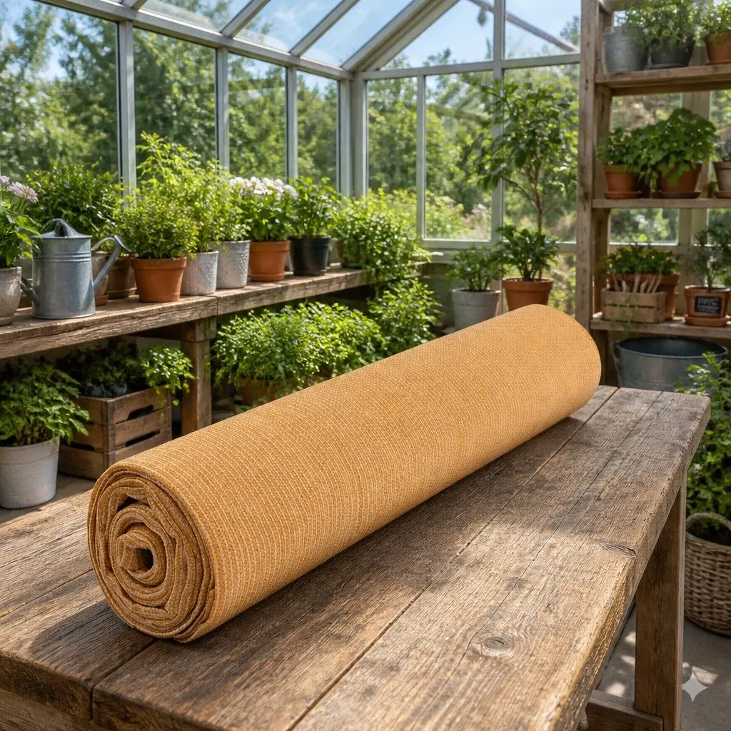 Shade Cloth 70% UV Block Heavy Duty 1.83m x 50m Roll Beige Garden Greenhouse