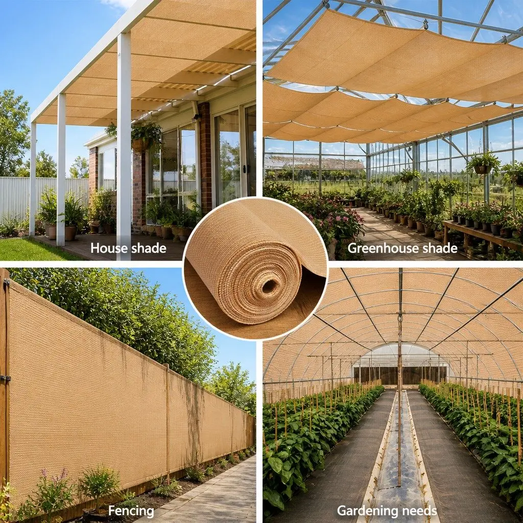 Shade Cloth 70% UV Block Heavy Duty 1.83m x 50m Roll Beige Garden Greenhouse