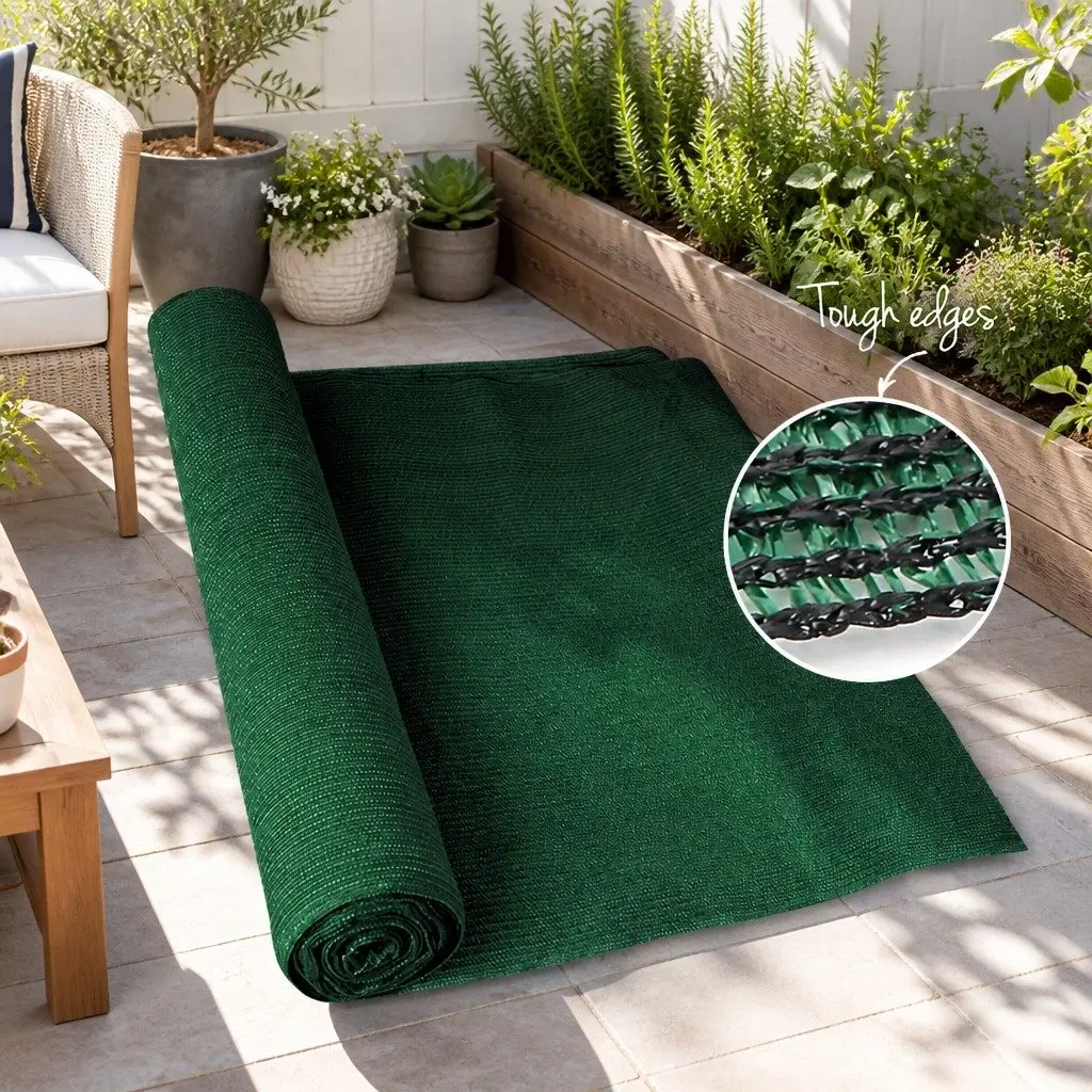 Shade Cloth 50% Sun Block UV-Stabilised Green 3.66x10m Roll for Greenhouse Garden