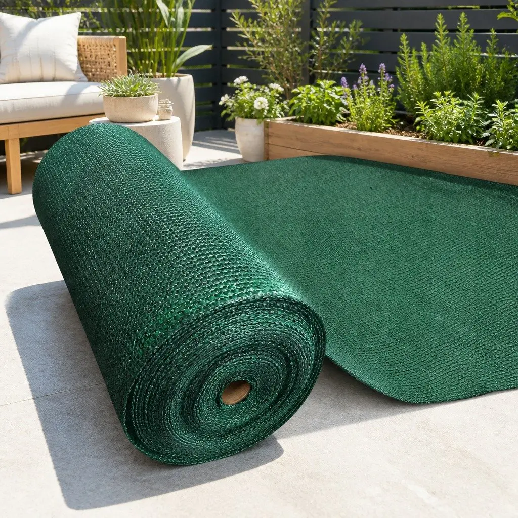 Shade Cloth 50% Sun Block UV-Stabilised Green 3.66x10m Roll for Greenhouse Garden