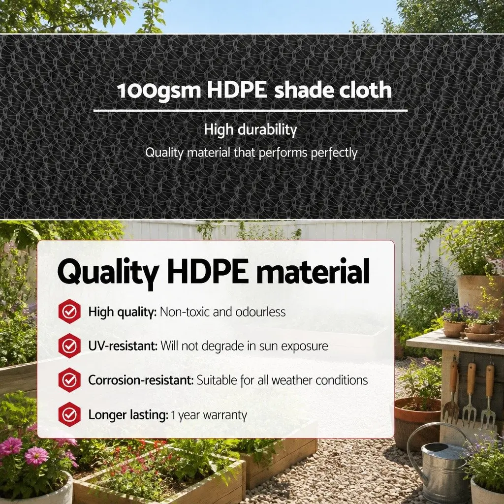 Shade Cloth 50% UV Block Heavy Duty 3.66m x 10m Roll White