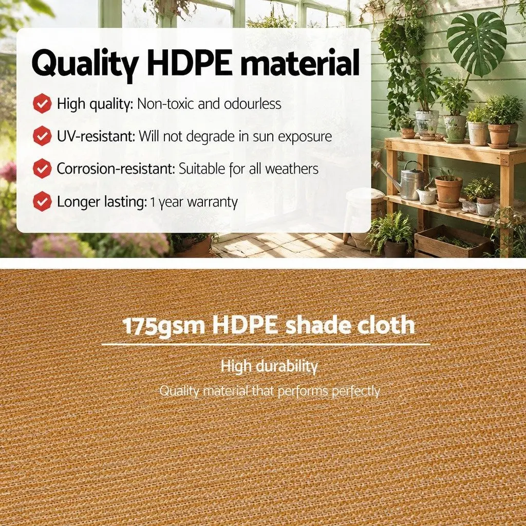 Shade Cloth 70% UV Block Beige 3.66m x 10m Roll