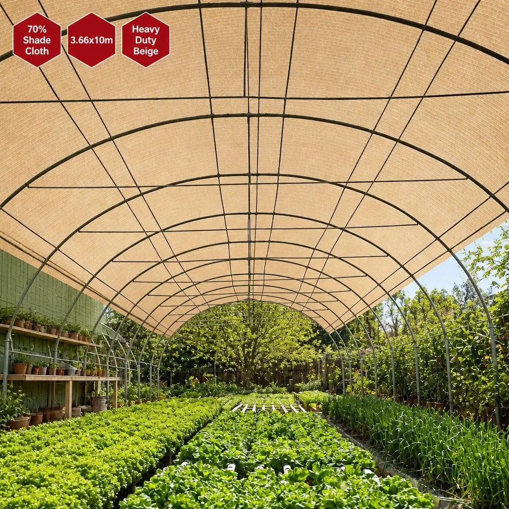 Shade Cloth 70% UV Block Beige 3.66m x 10m Roll