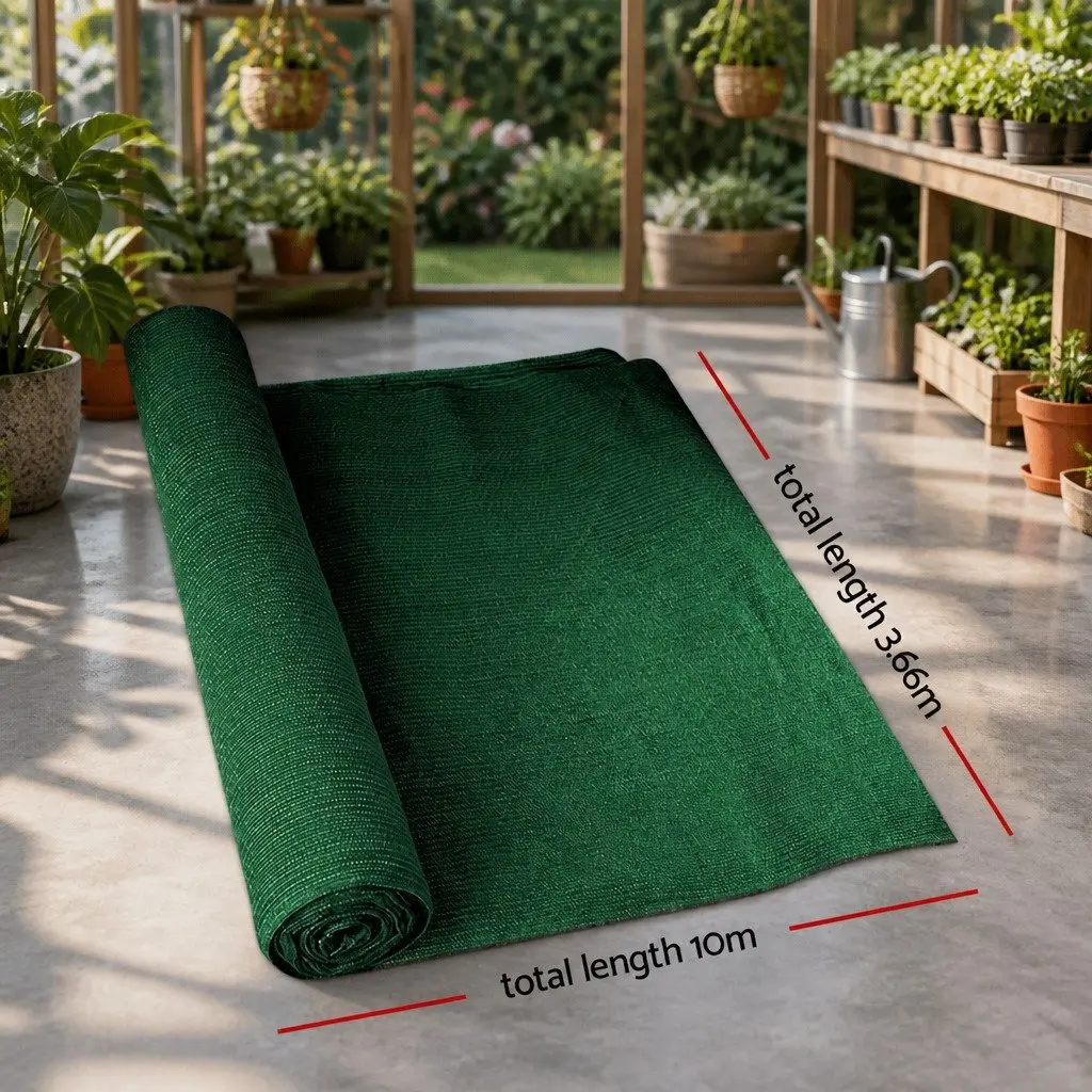 Shade Cloth Heavy Duty UV-Stabilised Green 3.66x10m