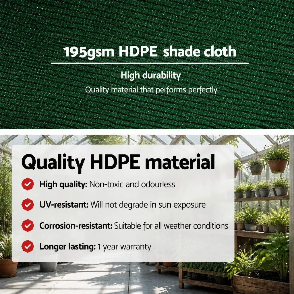 Shade Cloth Heavy Duty UV-Stabilised Green 3.66x10m
