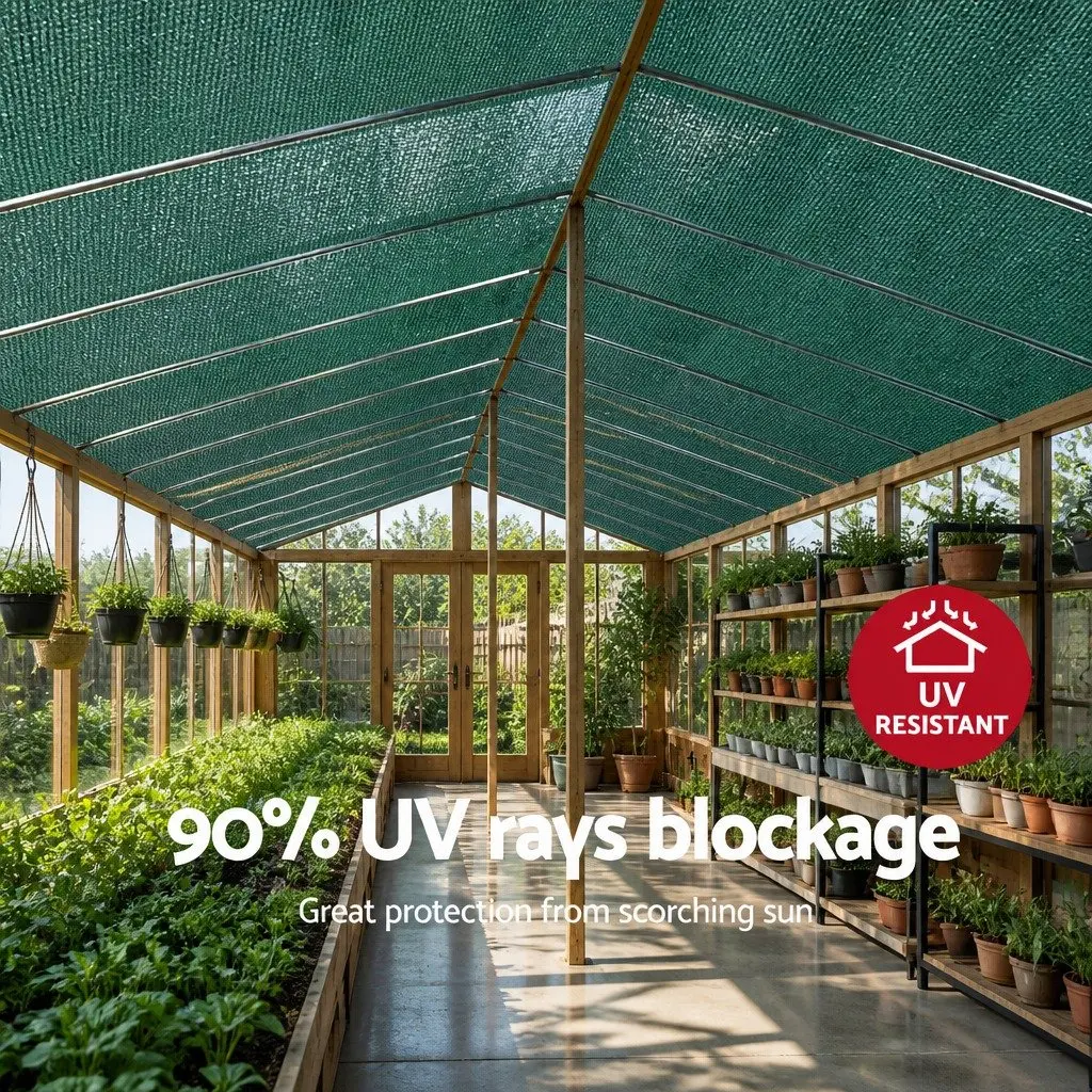 Shade Cloth Heavy Duty UV-Stabilised Green 3.66x10m