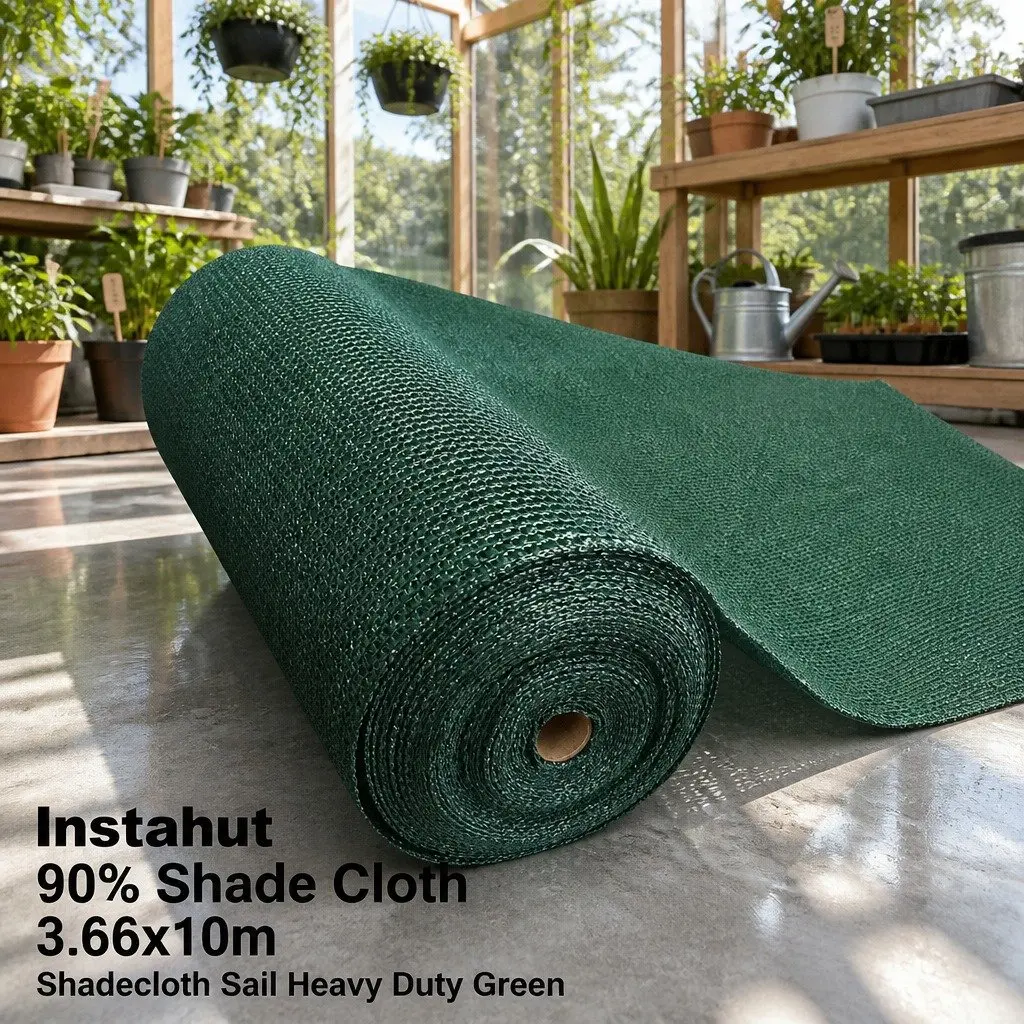 Shade Cloth Heavy Duty UV-Stabilised Green 3.66x10m