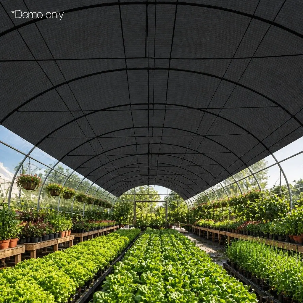 Shade Cloth 50% UV Block Heavy Duty Black Knitted Fabric 3.66x20m