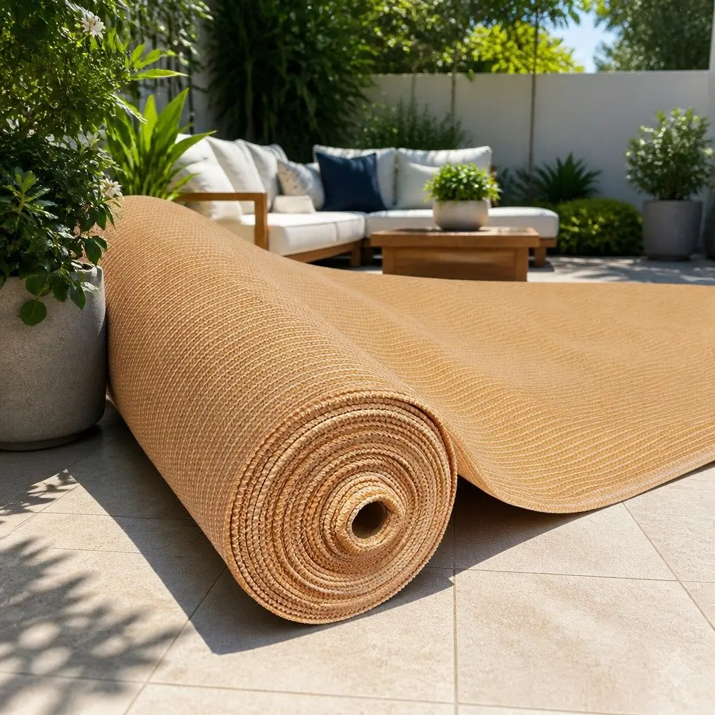 Shade Cloth 90% UV Block Heavy Duty Knitted Fabric 3.66x20m Roll Beige Sunshade