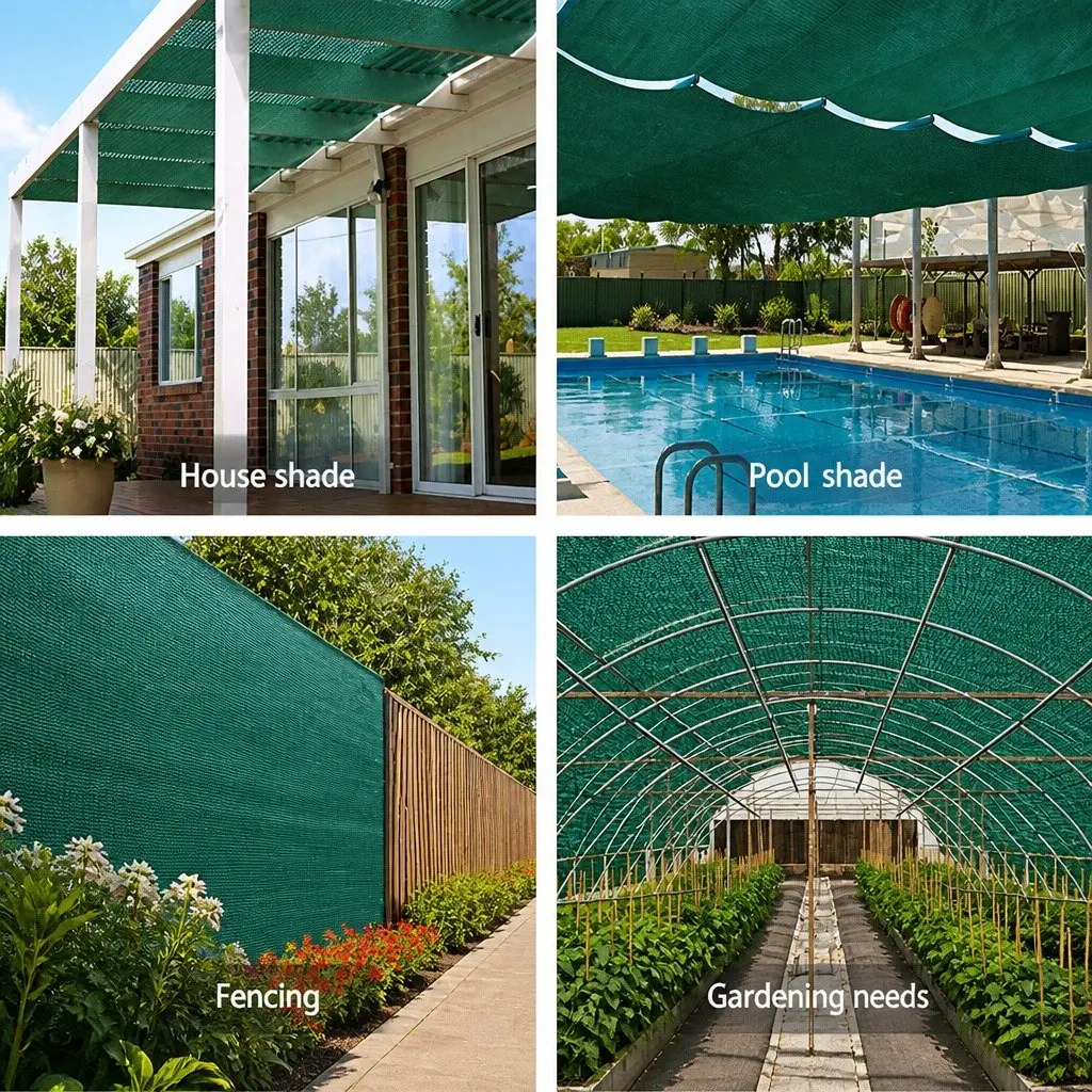 Shade Cloth 50% UV Block Green Heavy Duty 3.66m x 30m Roll for Garden Greenhouse