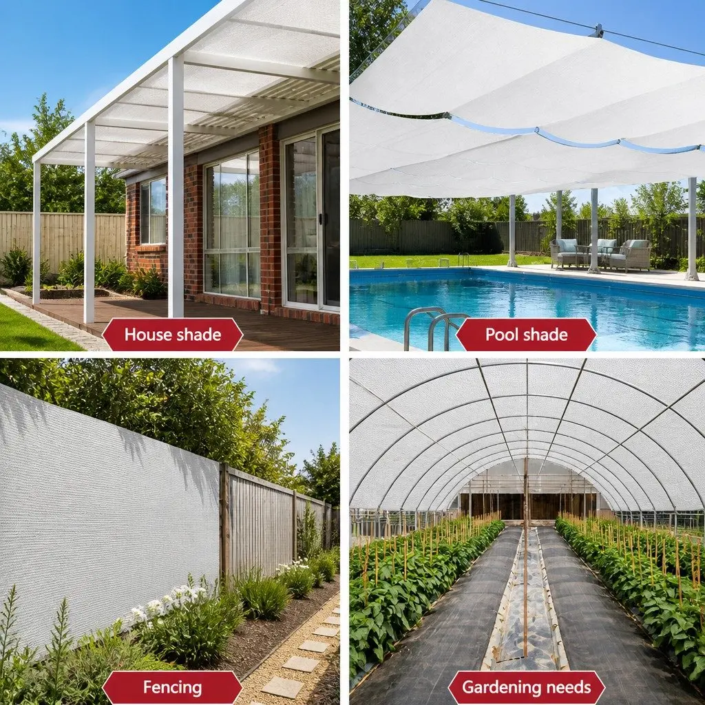 Shade Cloth 50% UV Block Heavy Duty 3.66m x 30m Roll White Greenhouse Garden