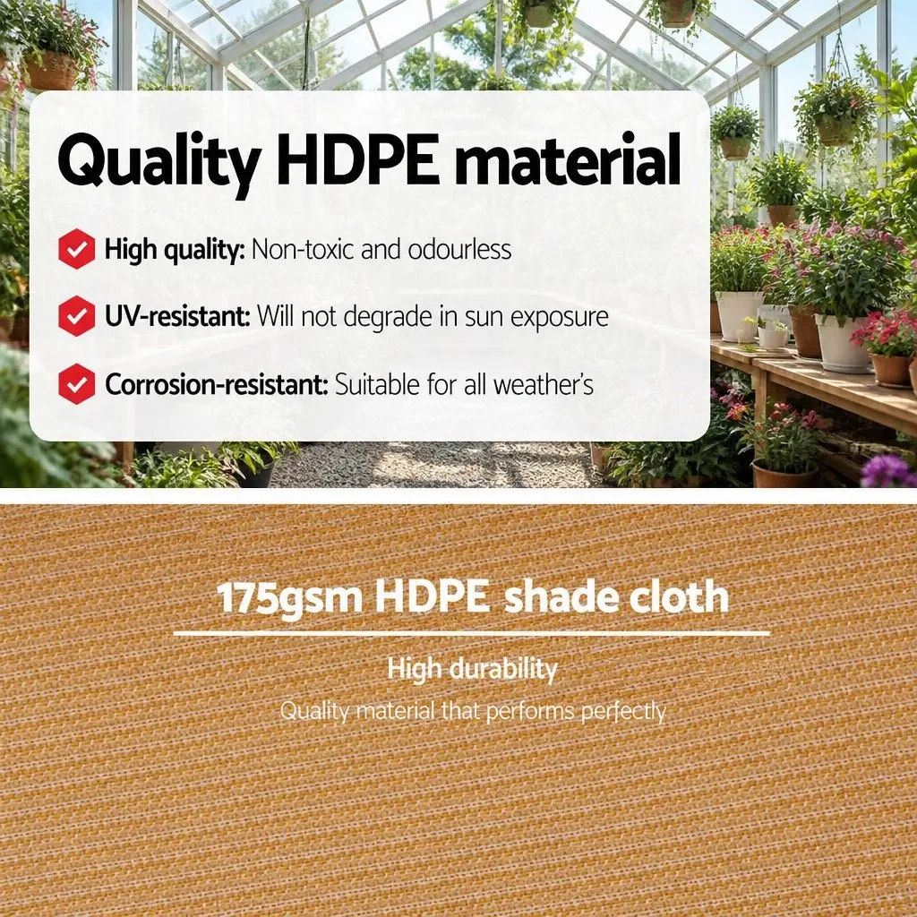 Shade Cloth 70% UV Block Heavy Duty 3.66m x 30m Beige Shadecloth