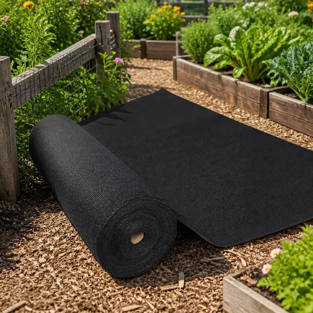 Heavy Duty Shade Cloth 3.66m x 30m 70 Percent UV Block Black Knitted Garden Mesh Roll