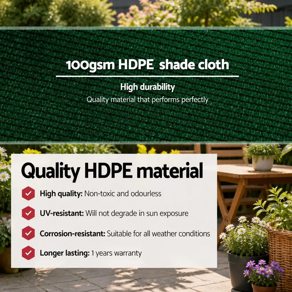 Shade Cloth 50% UV-Stabilised 1.83m x 20m Green Heavy Duty