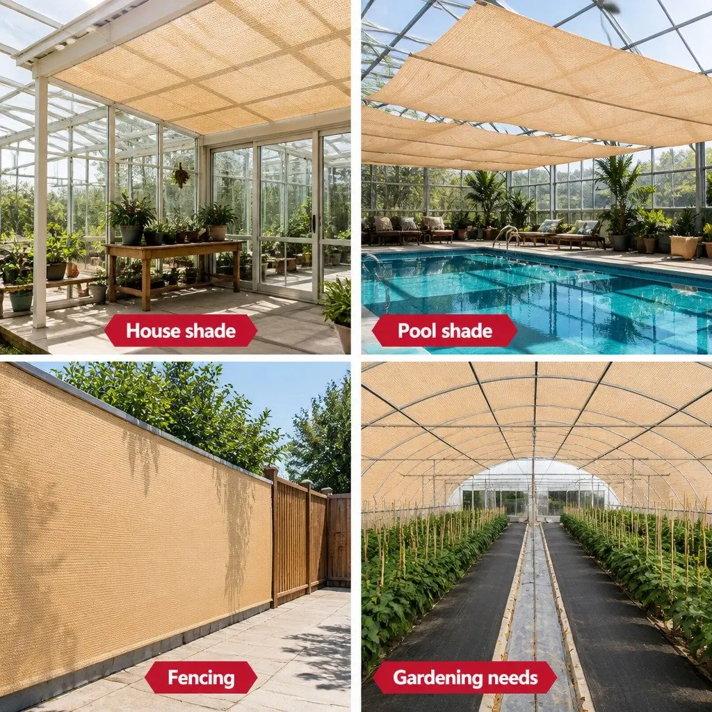 Shade Cloth 70% UV Block Heavy Duty 1.83m x 20m Roll Beige Garden Greenhouse