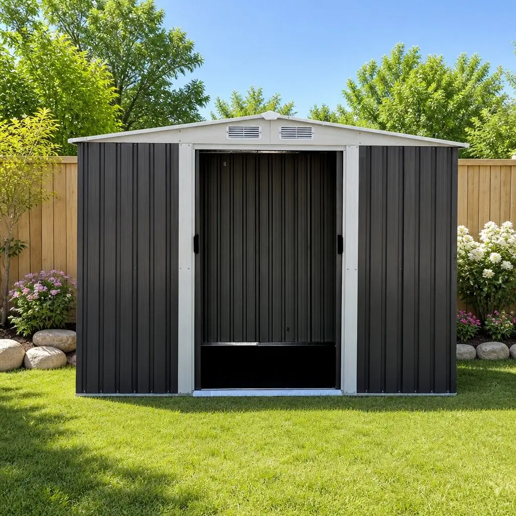 Black Garden Shed 2.58x2.07M for Storage