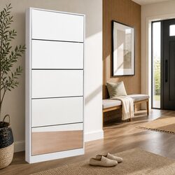 Discover an Efficient Shoe Rack Cabinet with a Mirror