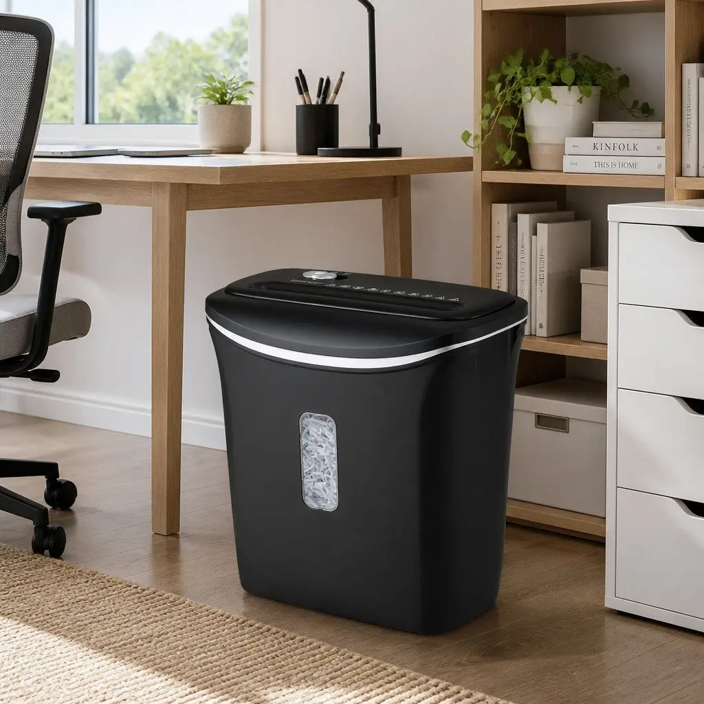 Cross-Cut Paper Shredder 12L Bin 8-Sheet Home Office Credit Card Shredder