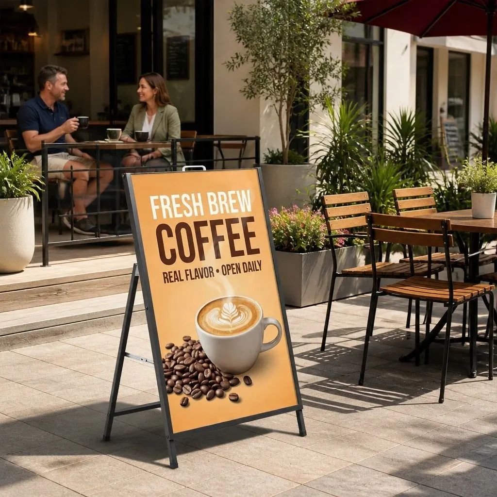 A1 Frame Sign Stand Single Sided Poster Display Board Outdoor Advertising