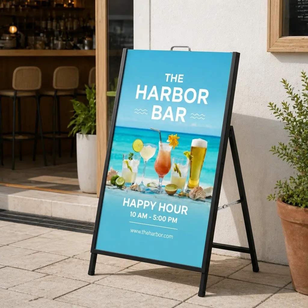 A1 Frame Sign Stand Single Sided Poster Display Board Outdoor Advertising