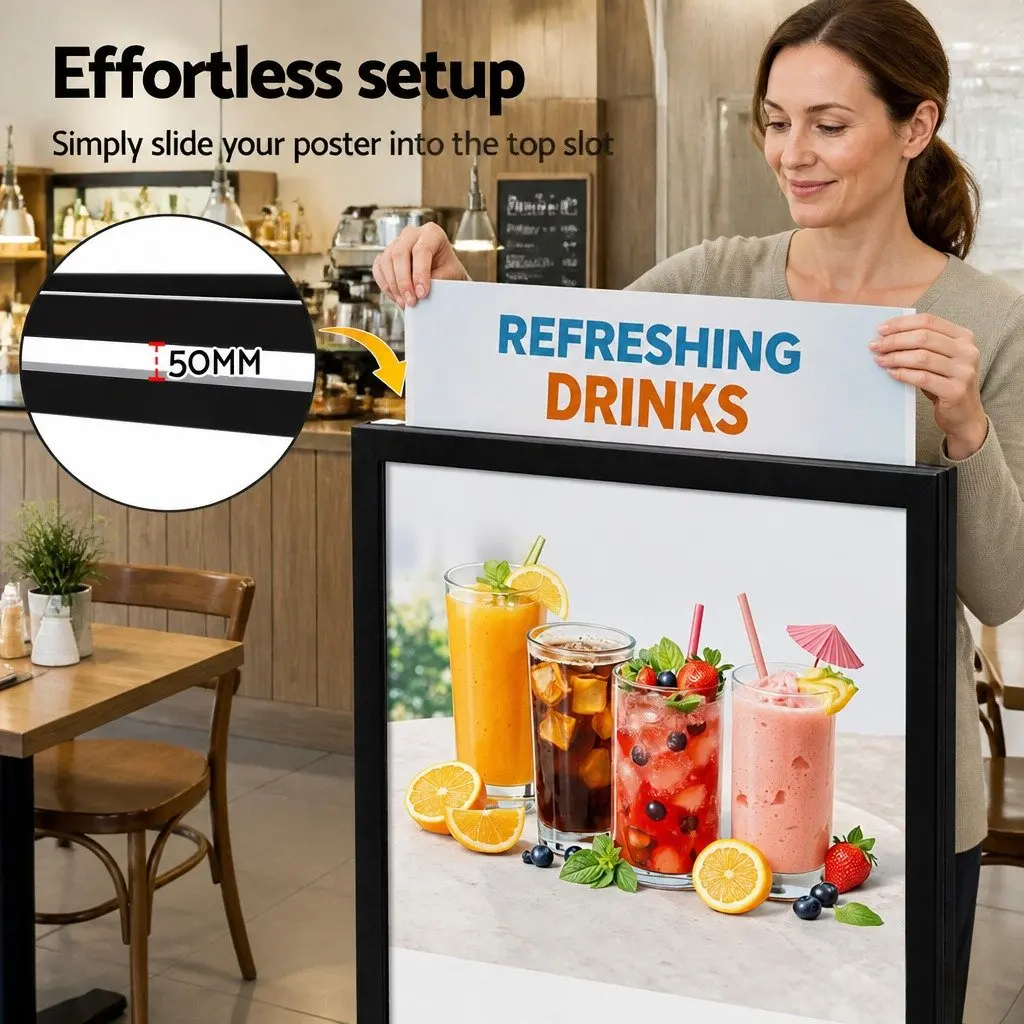 Pedestal Sign Holder Double Sided Display Stand 65cm x 90cm x 166cm