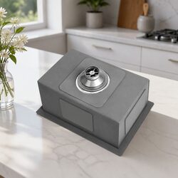 A Friendly Kitchen Sink 450x300mm Black Steel