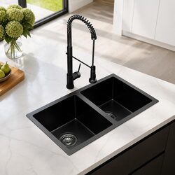 User-Friendly Double Bowl Kitchen Sink 77x45CM