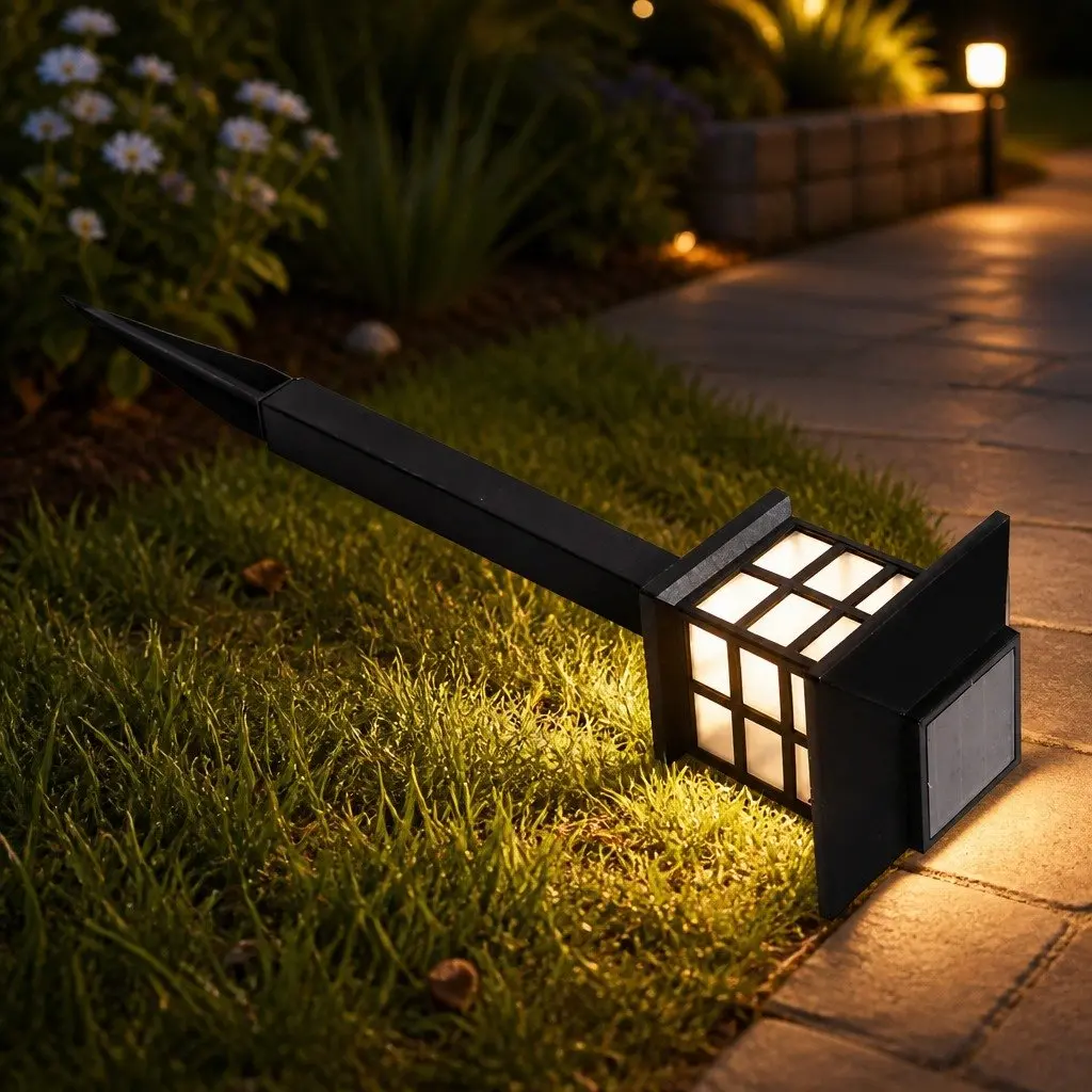 Solar Powered Garden Lights 6 Pack LED Landscape Outdoor Pathway Lighting 38cm