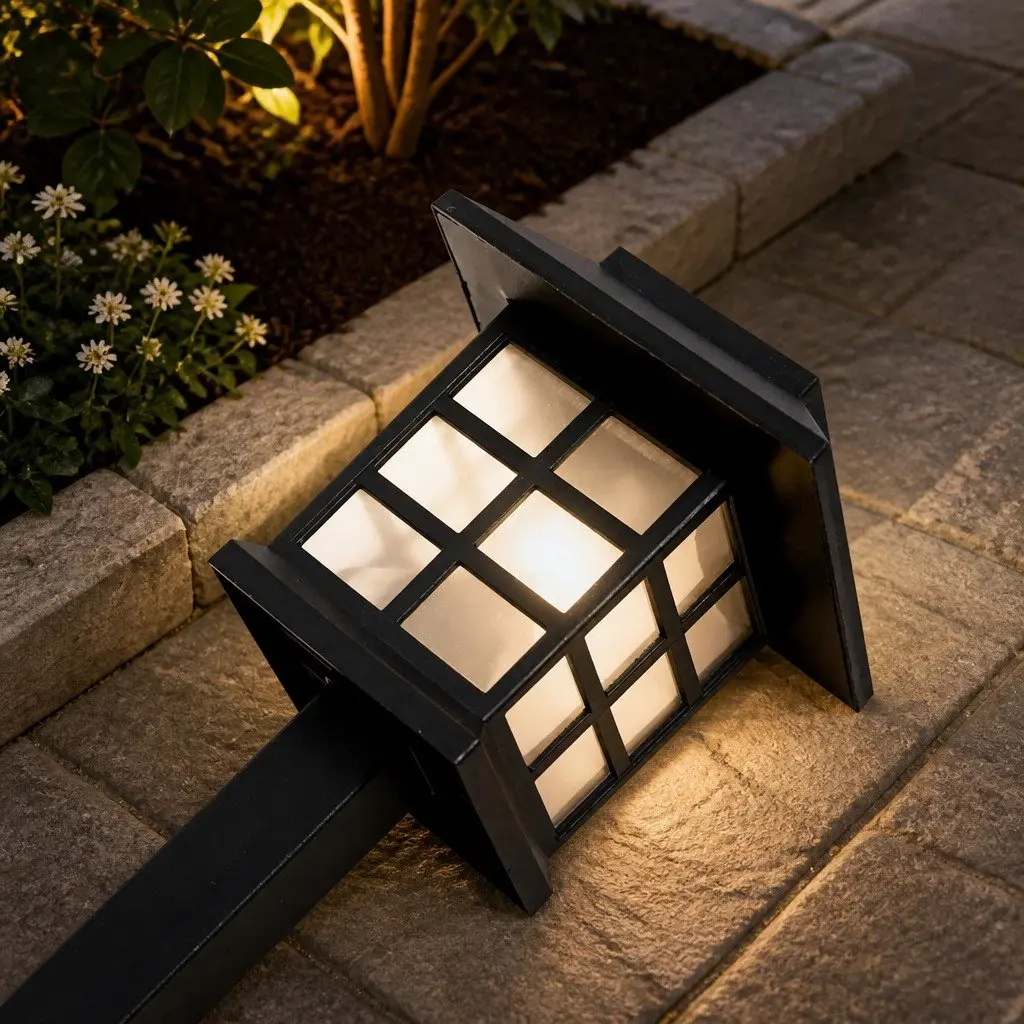 Solar Powered Garden Lights 6 Pack LED Landscape Outdoor Pathway Lighting 38cm