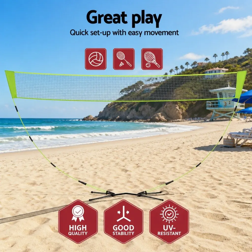 Portable Sports Net Quick Setup 3M Suitable for Badminton Tennis Volleyball Indoor Outdoor