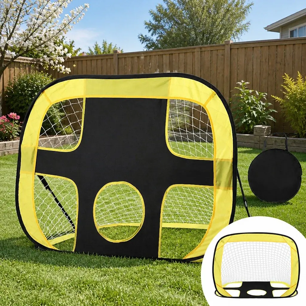 Portable Soccer Goal Net Training Target Green 107cm x 78cm x 78cm