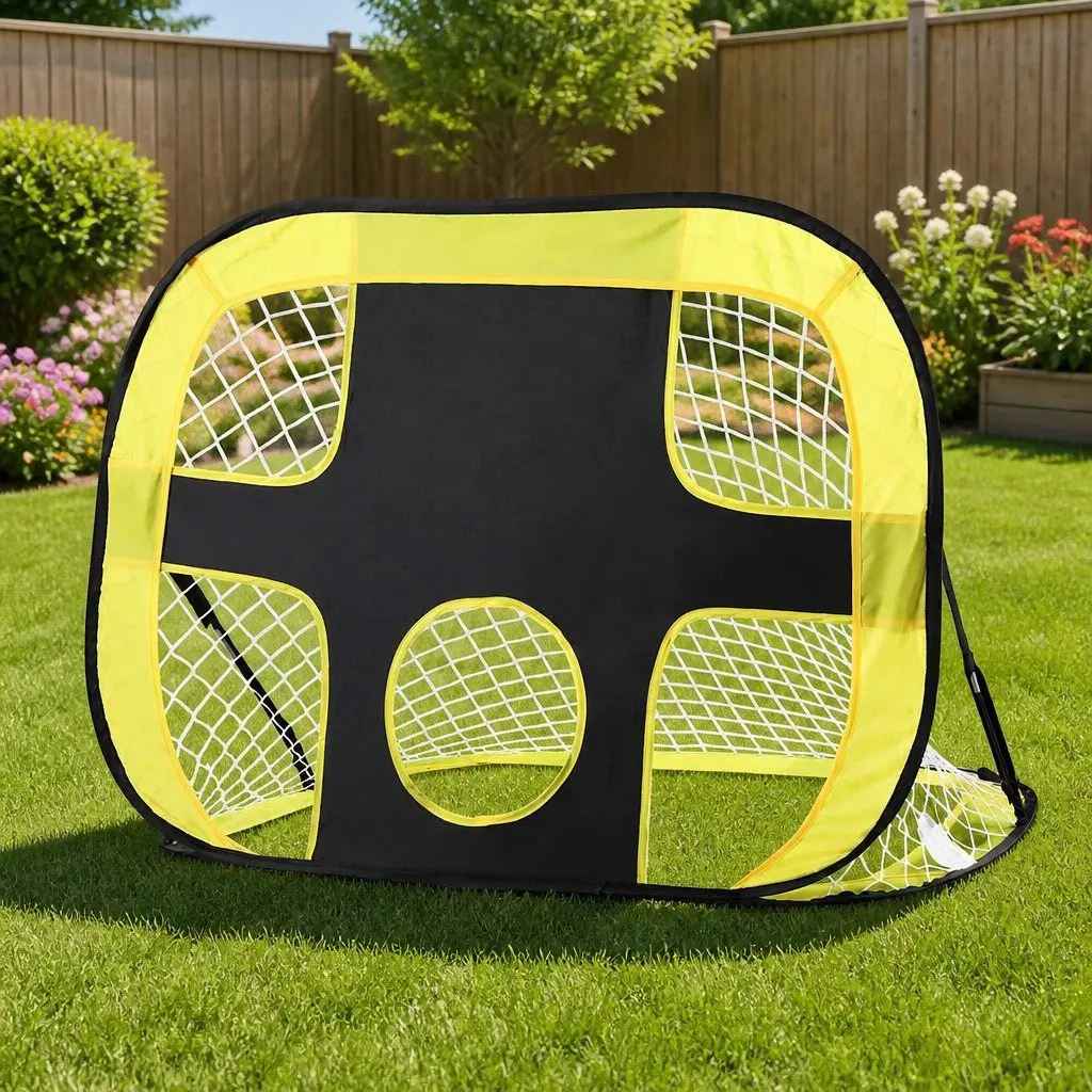Portable Soccer Goal Net Training Target Green 107cm x 78cm x 78cm