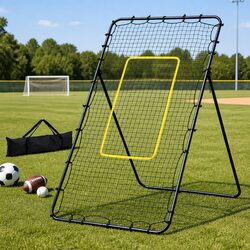 7ft Adjustable Rebounder Net Football Baseball Volleyball Goal Multi-Sport
