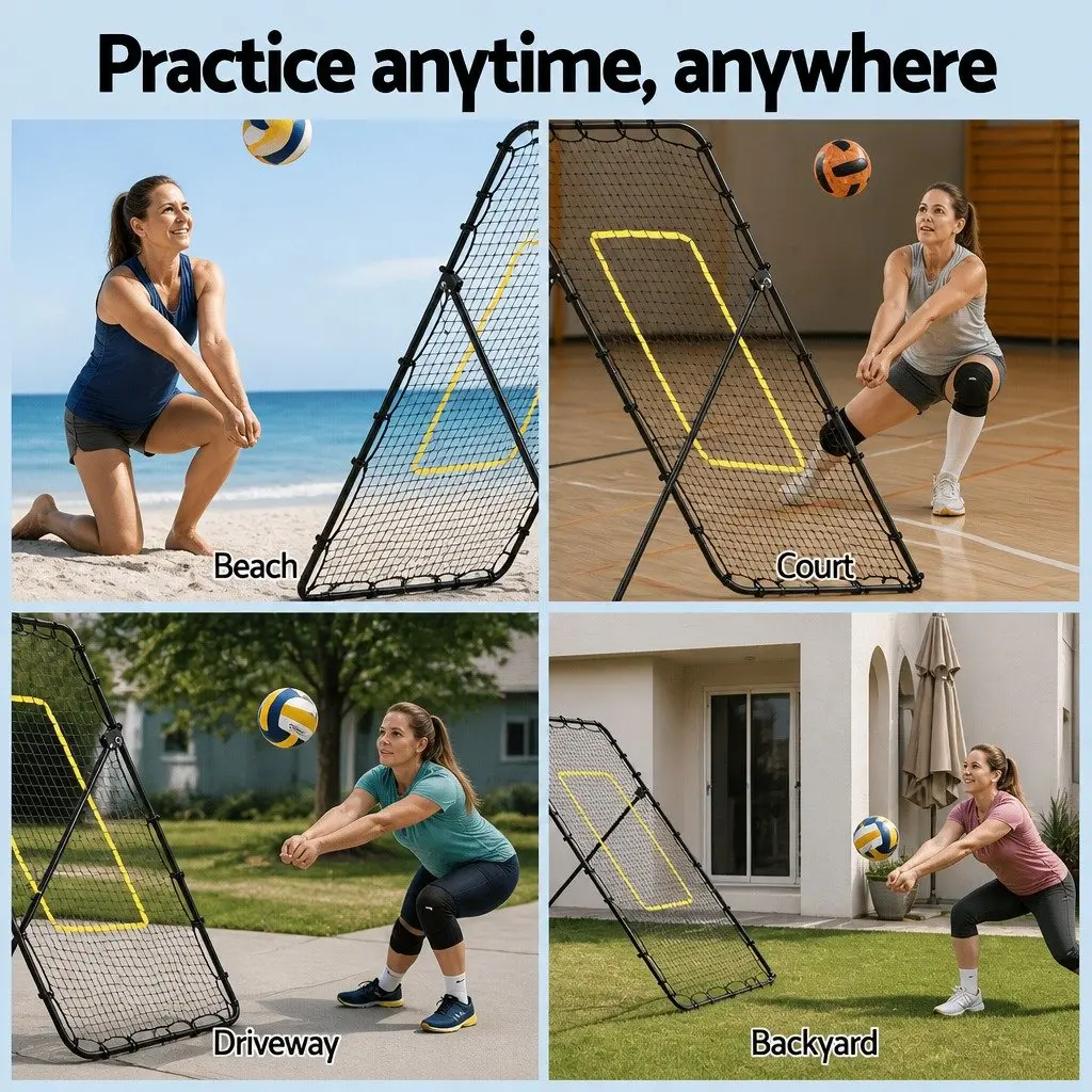 7ft Adjustable Rebounder Net Football Baseball Volleyball Goal Multi-Sport