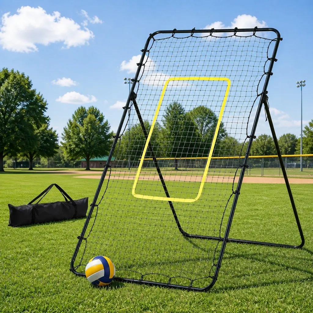 7ft Adjustable Rebounder Net Football Baseball Volleyball Goal Multi-Sport