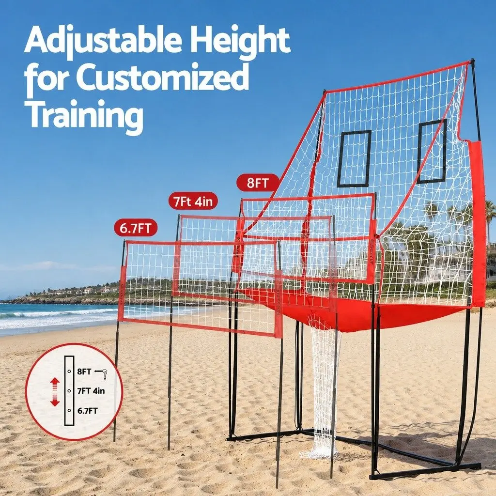 Volleyball Net Adjustable Height Portable for Beach Backyard Training