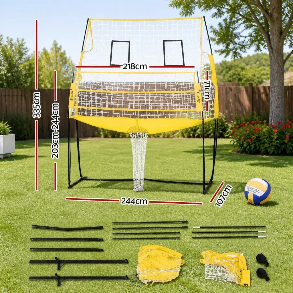 Volleyball Net Free-standing Adjustable Height Portable 8ft Beach Backyard