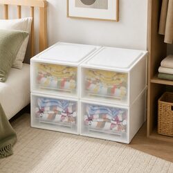 Organize Your Home with 4 Stackable Storage Drawers