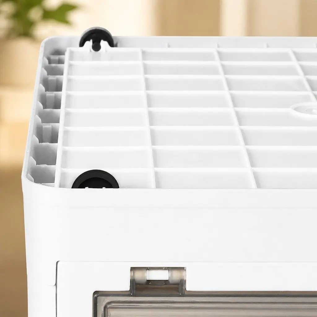 Stackable Storage Box with Lid Large Capacity Container Plastic Foldable