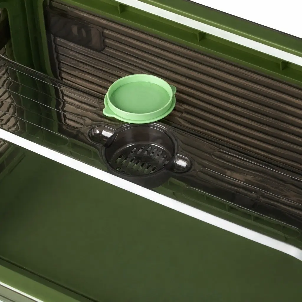 Stackable Storage Box Container Green 55L Medium with Latch Lock