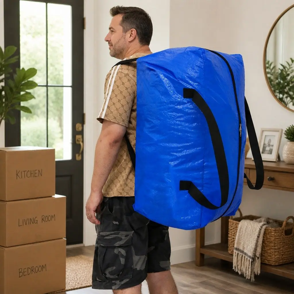Moving Storage Bags Heavy Duty Waterproof 6 Pack 74cm x 38cm x 33cm
