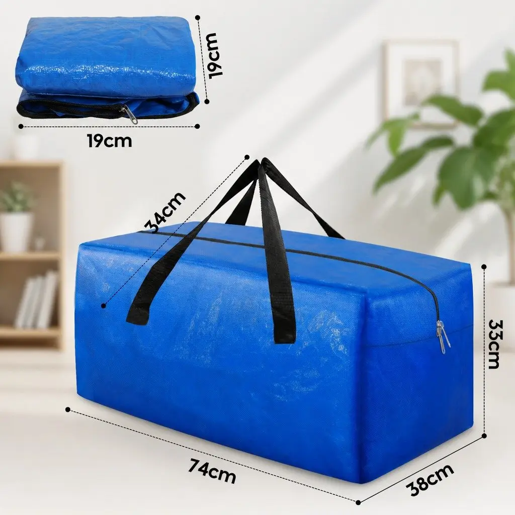 Moving Storage Bags Heavy Duty Waterproof 6 Pack 74cm x 38cm x 33cm