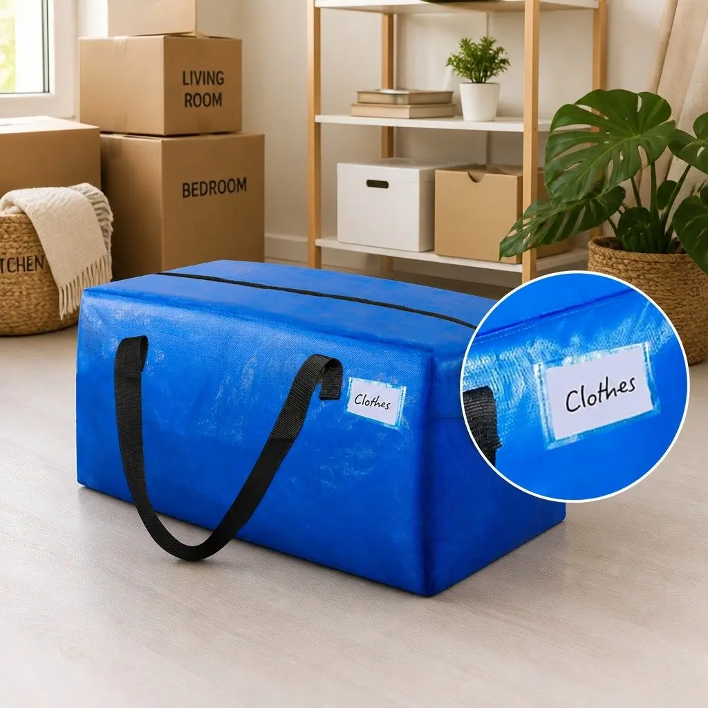Moving Storage Bags Heavy Duty Waterproof 6 Pack 74cm x 38cm x 33cm
