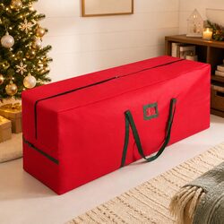 Christmas Tree Storage Bag Large 1.5-2.1M Red Artificial Tree Protection Carry