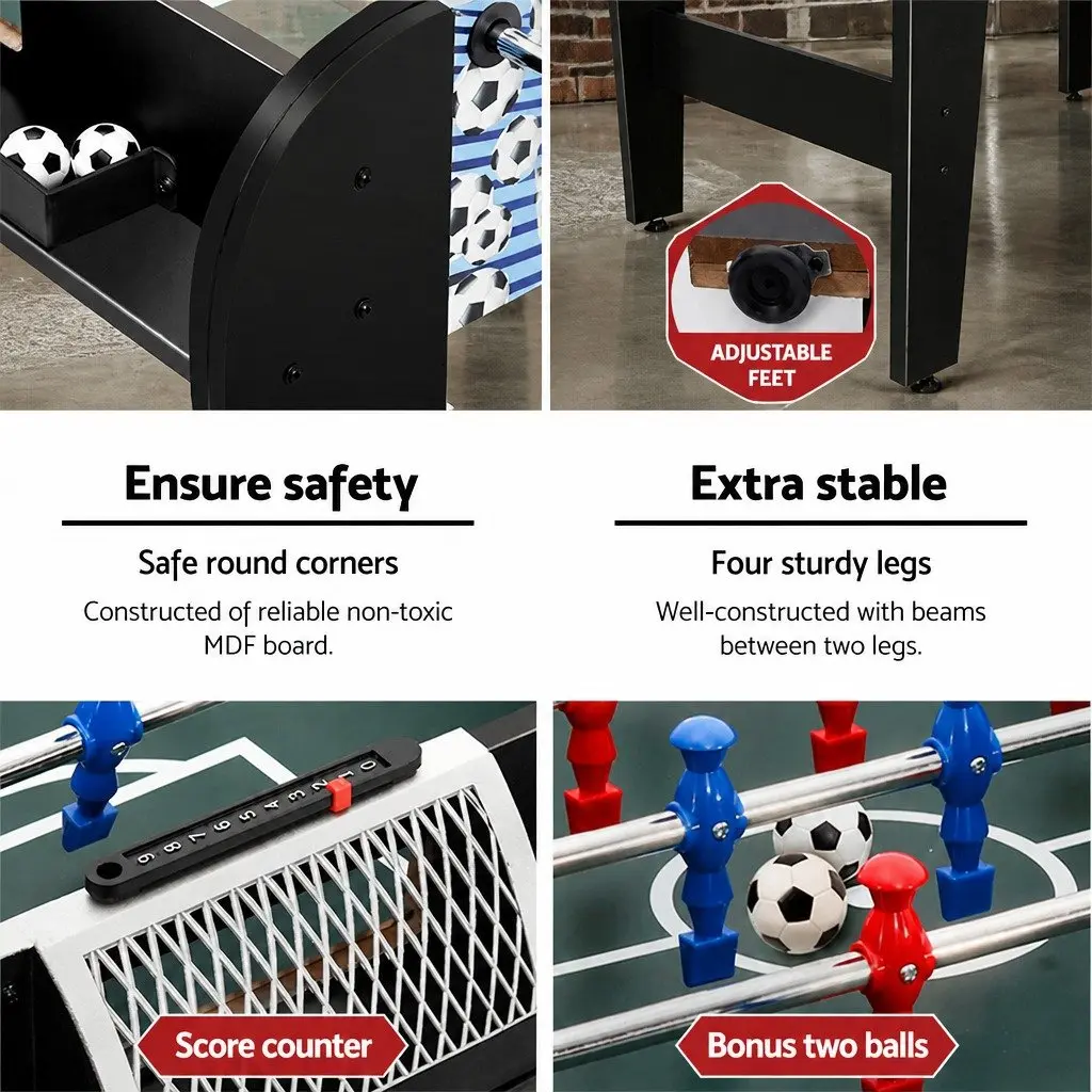 Foosball Soccer Table 4FT Home Family Game with Anti-slip Handles and Score Counter
