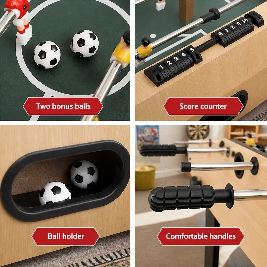 4FT Foosball Soccer Table Game Home Family Party Entertainment Foldable Storage