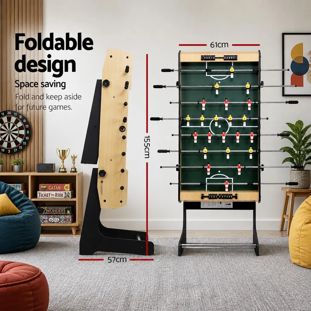 4FT Foosball Soccer Table Game Home Family Party Entertainment Foldable Storage